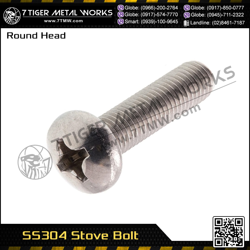 Ss Stove Bolt Round Head Bolt And Nut Supplier Philippines