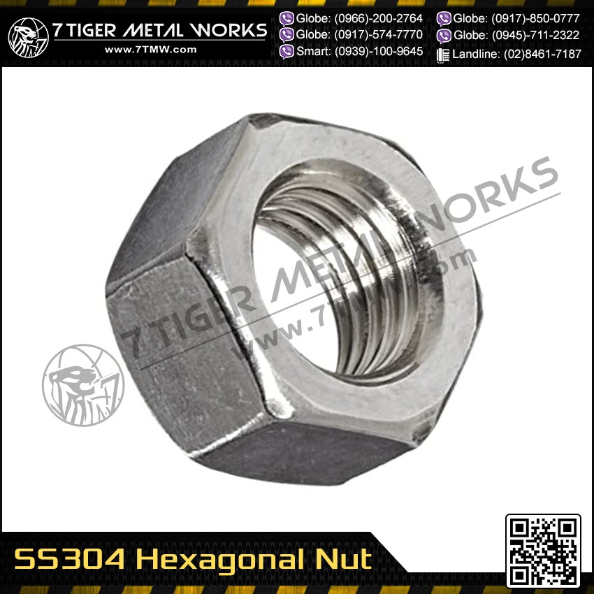 SS304 Hexagonal Nut - Bolt and Nut Supplier Philippines