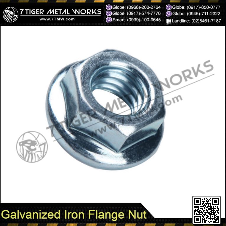 Galvanized Iron Flange Nut - Bolt and Nut Supplier Philippines