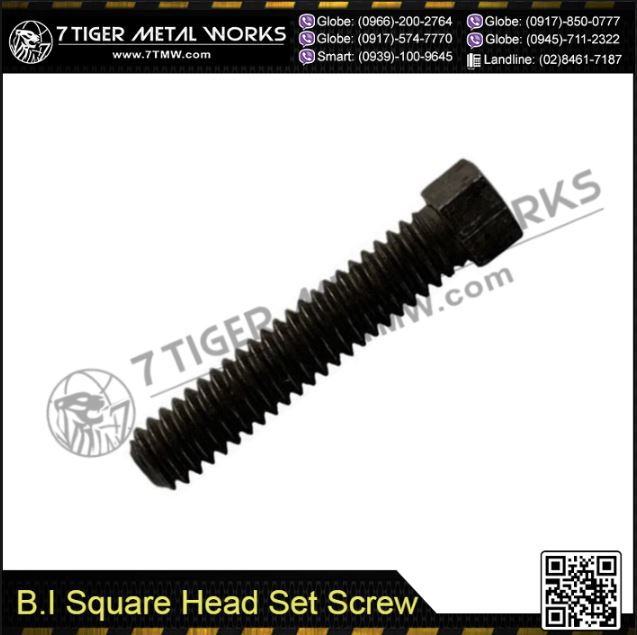 Black Iron Square Head Set Screw Bolt and Nut Supplier Philippines